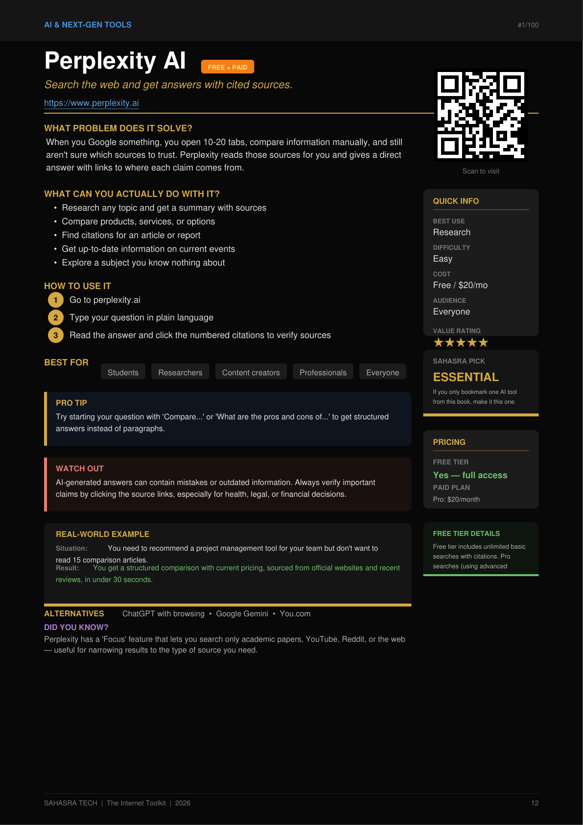 Category page from the eBook